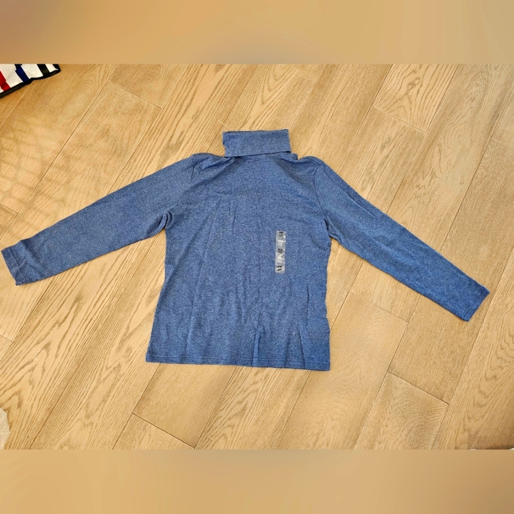 Long Sleeve Blue Ladies Turtleneck